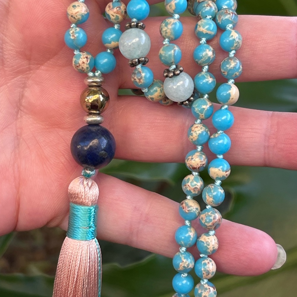 Imperial jasper mala gemstone necklace RE-ENERGIZE - Picture 9 of 9